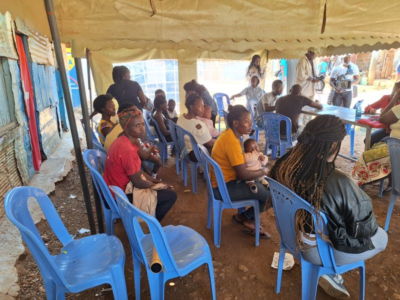 Community members attending legal awareness session